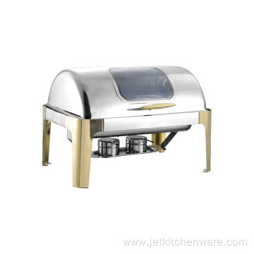 High Quality Kitchen Equipment Roll Top Chafing Dish